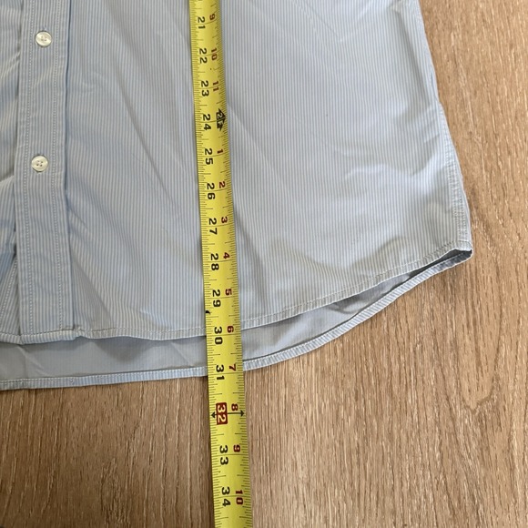 Rhone Commuter Shirt Mens XL White Green Striped LS Button Performance Stretch - Picture 7 of 8